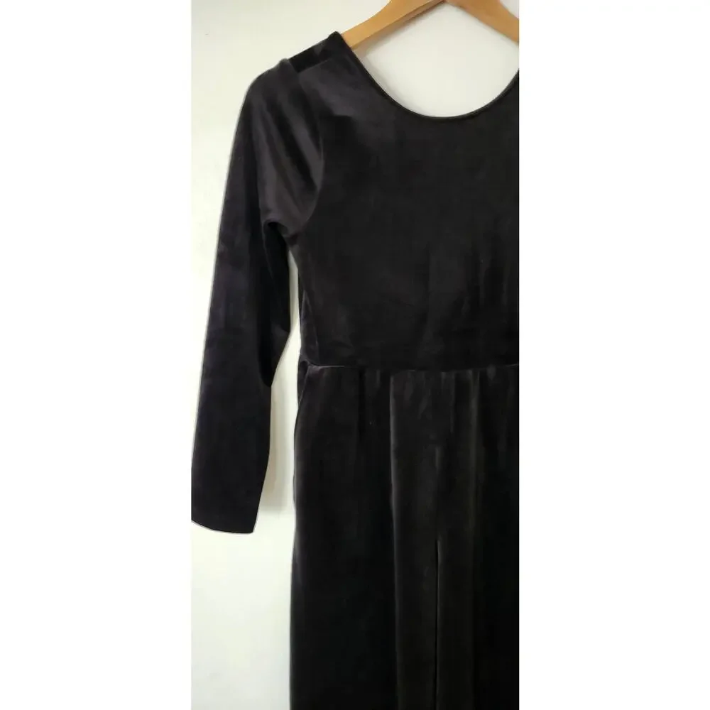 Just For Kicks Tea Collection Velour Jumpsuit Girl's 14 Black Wide Leg